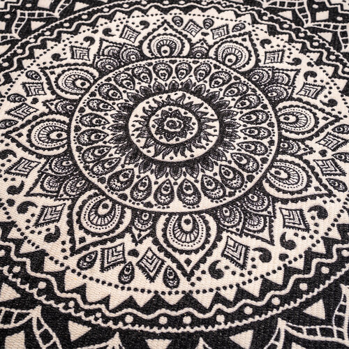 Teppich Mandala Grau-Braun, 82 cm
