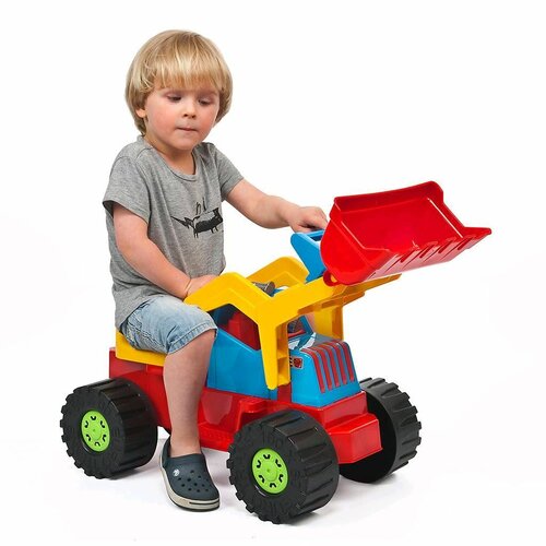 Excavator încărcător Bayo pentru copii, 74 cm, verde
