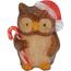 Vianočná LED dekorácia Candy owl, 24 cm