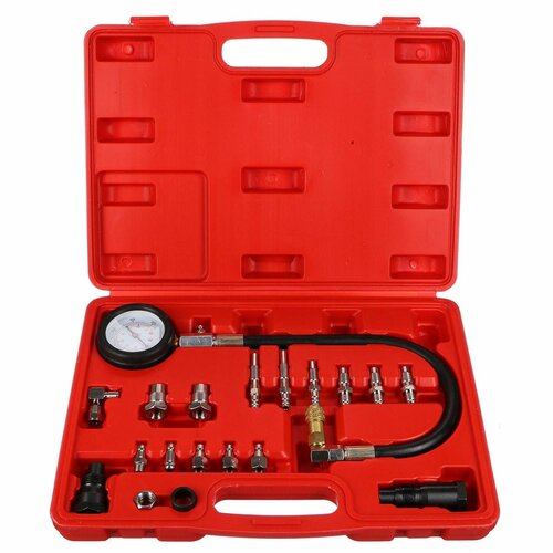 Set testare Sixtol a presiunii cilindrilor motoare MECHANIC ENGINE TESTER 21, 0-70 bar, 21 buc