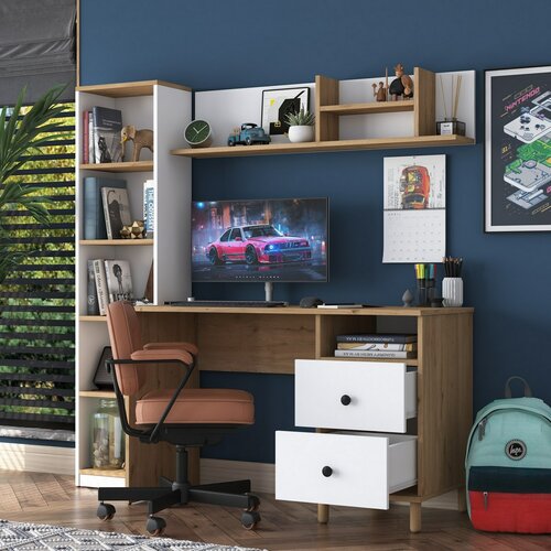 Biurko Hapem Walnut and White