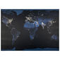 LED obraz na plátne Mapa sveta, 50 x 70 cm