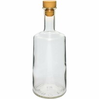 Rosa üvegpalack dugóval, 0,5 l