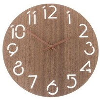 Zegar ścienny Dark wood, śr. 30,5 cm, drewno