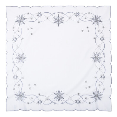 Vianočný obrus Vianočná hviezda biela, 85 x 85 cm
