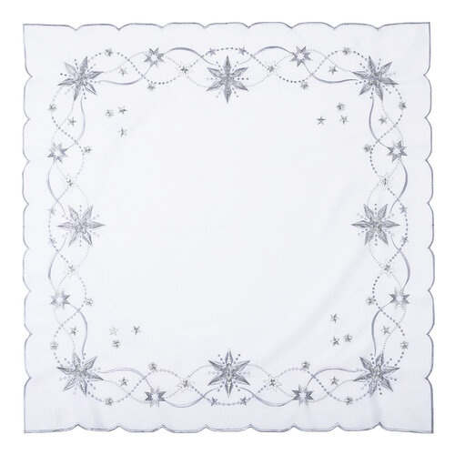 Vánoční ubrus Vánoční hvězda bílá, 85 x 85 cm