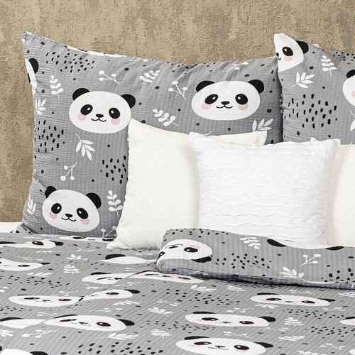 4Home Krepp-Bettwäsche Nordic Panda, 140 x 200 cm, 70 x 90 cm