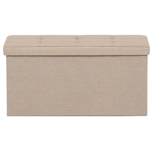Stolec s prostorom za shranjevanje, krem, 76 x 37x 37 cm