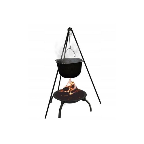 Gartenfeuerstelle mit Deckel Schwarz, Durchmesser 56 x 39,5 cm
