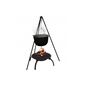 Gartenfeuerstelle mit Deckel Schwarz, Durchmesser 56 x 39,5 cm