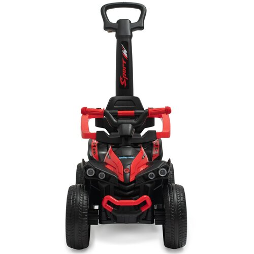 Baby Mix Detské odrážadlo s vodiacou tyčou Mega Prime EVA, červená