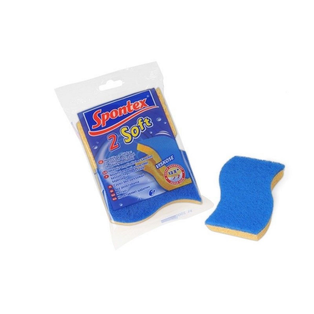 Spontex 2 Soft viskózna hubka na riad,