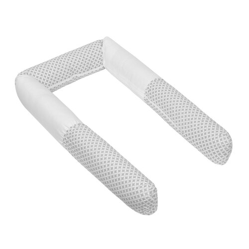 Protecție pentru pătuț cilindric Bellatex, romburigri, 240 cm