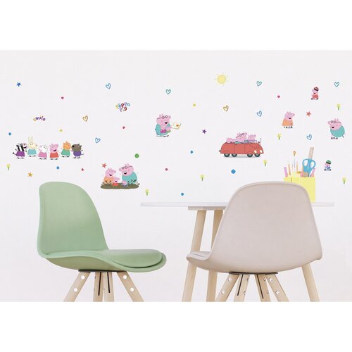 Самоклеюча прикраса Peppa Pig Car, 30 x 30 см