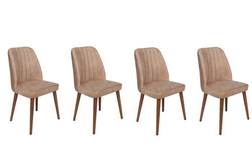 Esszimmerstuhl-Set Alfa Beige, 4 Stück