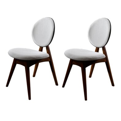 Esszimmerstuhl-Set Touch Cream and Walnut, 2 Stück