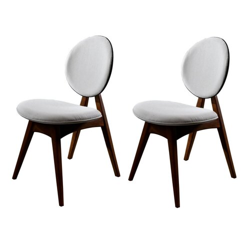 Zestaw krzeseł do jadalni Touch Cream and Walnut, 2 szt.