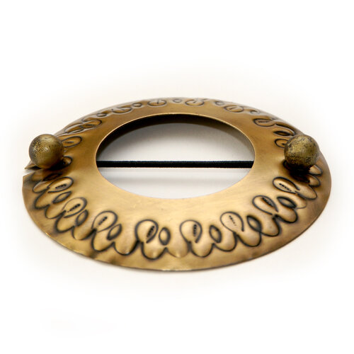 Dekorační sponka Kruh zlatá antika, 12 cm