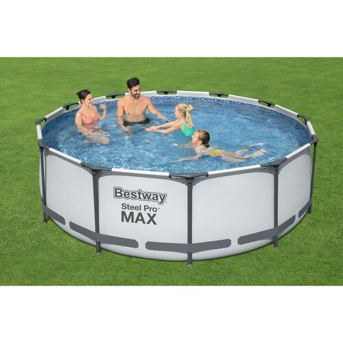 Bestway 56418 Föld feletti medence Steel Pro MAX ,366 x 100 cm, szűrővel és lépcsővel