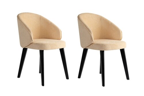 Esszimmerstuhl-Set Bentley Beige and Black, 2 Stück