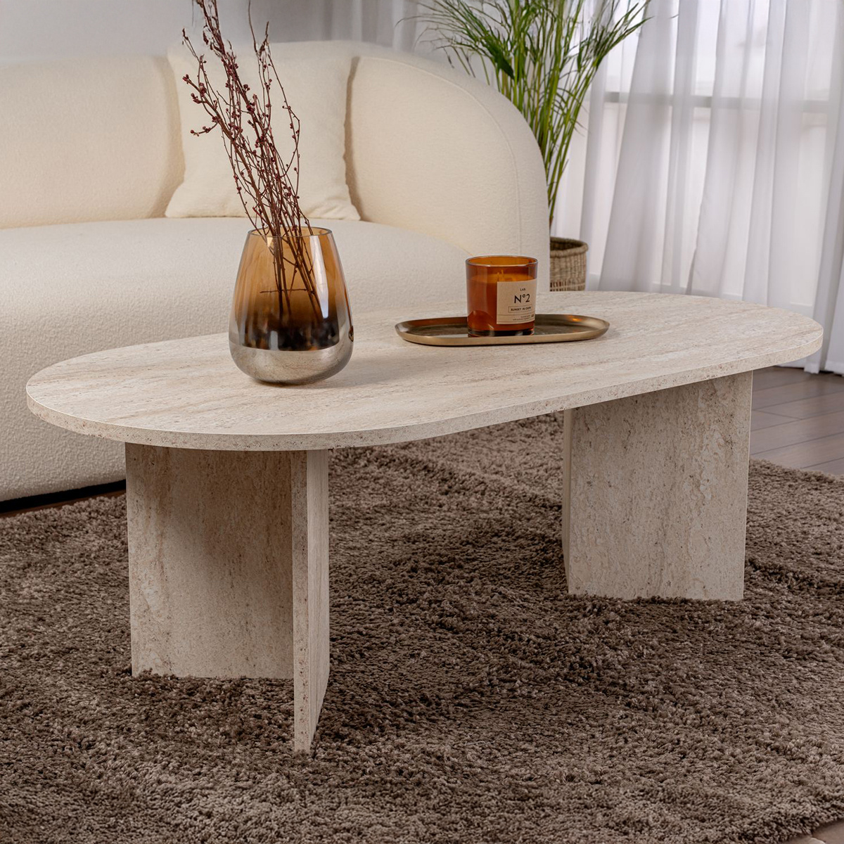 Konferenční stolek Sable Travertine - thumb (1)