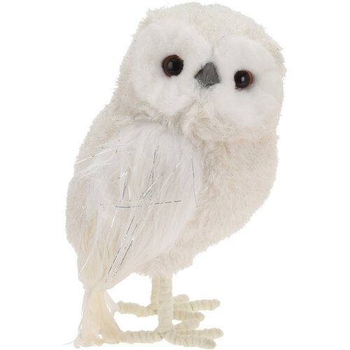 Weihnachtsdekoration Schnee-Eule, 25 cm
