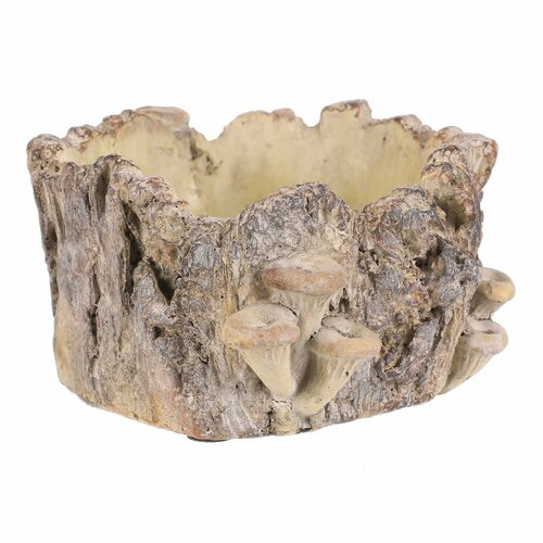 Obudowa betonowa - pień z grzybami, 18 x 14 x 9 cm