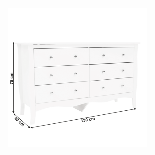 Komoda ETKIN, biała