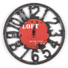 Zegar ścienny Loft czerwony