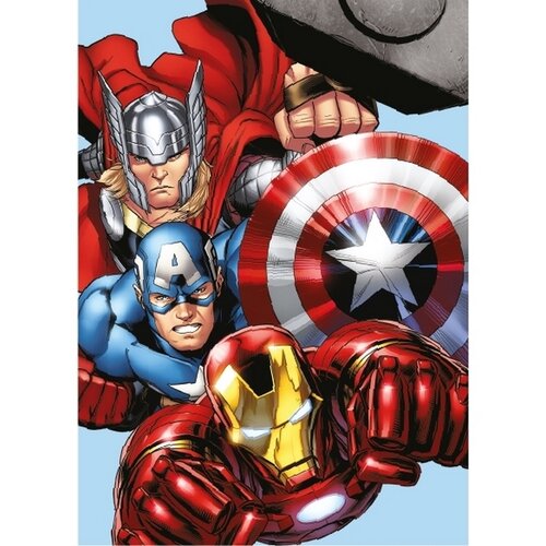 Koc dziecięcy pluszowy Avengers, 100 x 140 cm