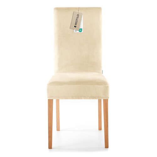 Restilo Husă pentru scaun Sento bej deschis, 48 x48 x 58 + 10 cm, set de 6 bucăți