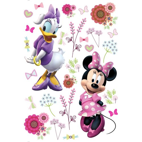Samolepiaca dekorácia Minnie a Daisy, 42,5 x 65 cm