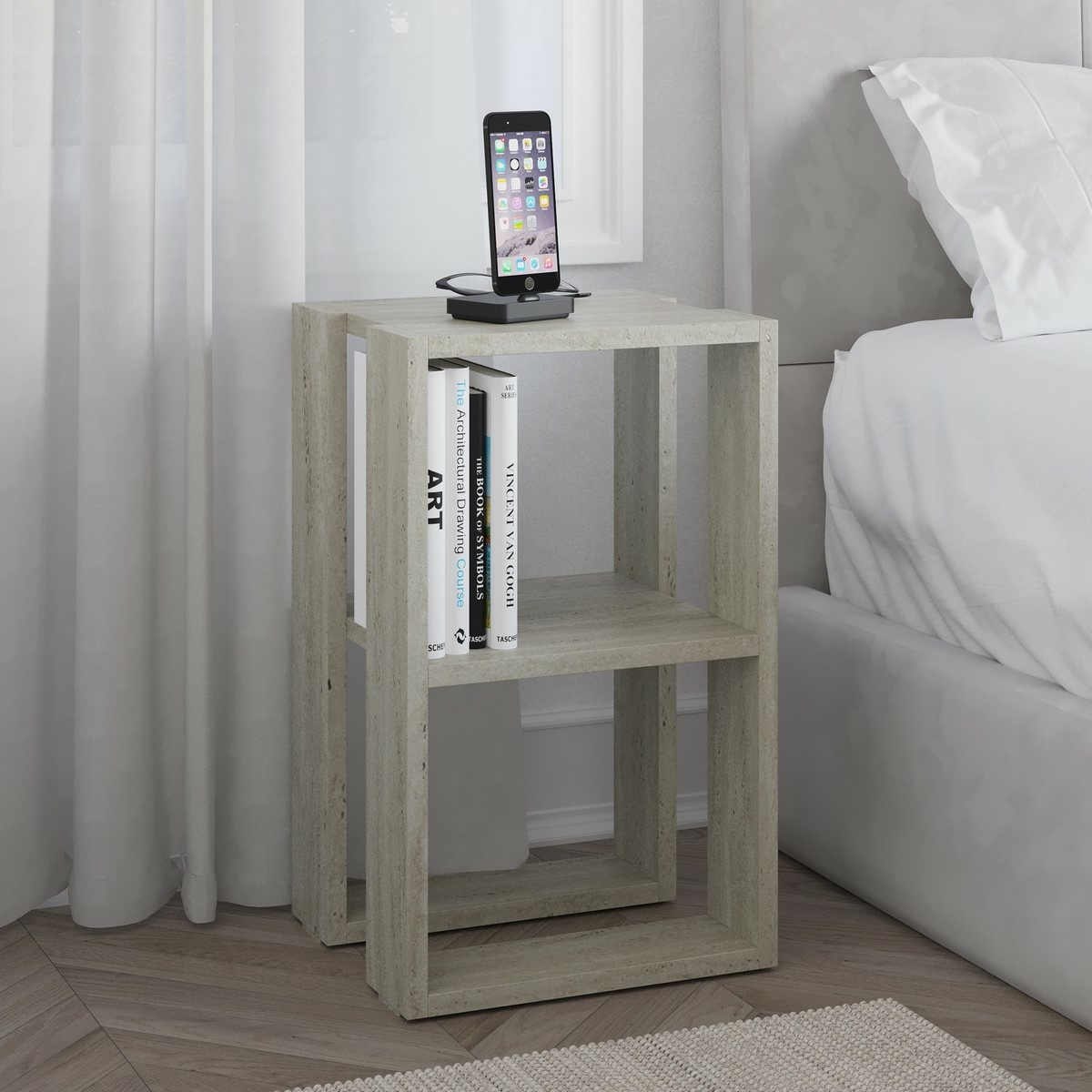 Produktové foto Noční stolek Lonie Travertine