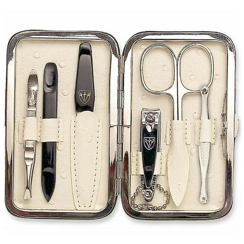 Kellermann 7412 ženski set za manikuro, vzorecnožna koža, bež