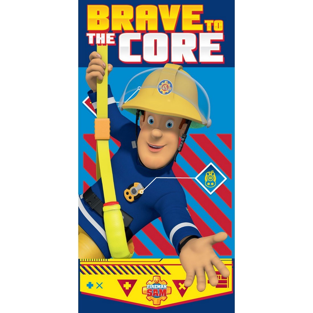 Jerry Fabrics Osuška Požárník Sam Brave to the Core, 70 x 140 cm