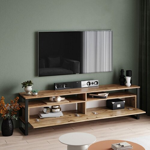 Televízny stolík Man Atlantic Pine and Black