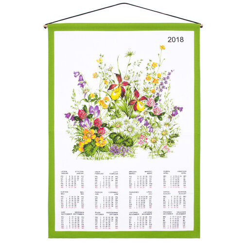 Calendar de pere 2018 Flori, material textil 45 x 65 cm