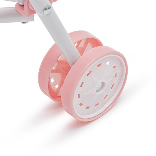 Baby Mix Dětský skládací golfový kočárek pro panenky Tara růžová, 54 x 28 x 50 cm