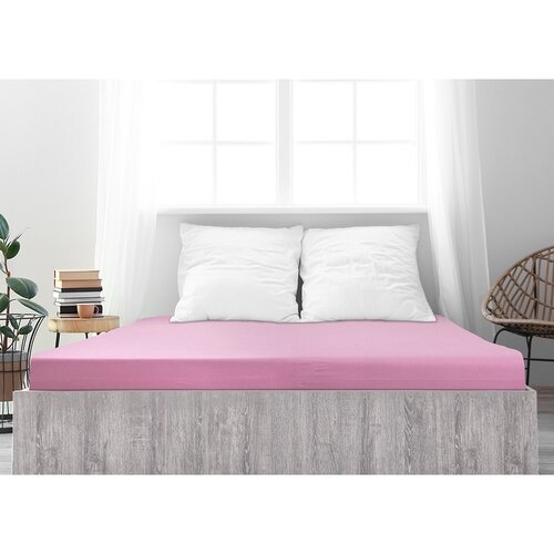 Cearșaf de pat 4Home jersey Ideal roz, 200 x 200 cm