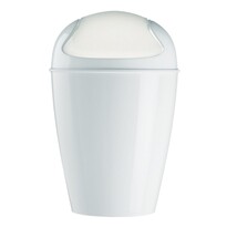Coș de masă Koziol Dell XXS, cu capac, alb,12,7 x 12,7 x 18,7 cm