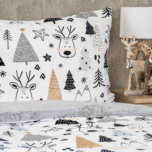 Lenjerie de pat din microflanel 4Home Nordic forest , 140 x 220 cm, 70 x 90 cm