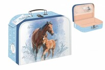 Teddies Školní papírový kufřík Wild Horses, 35 x 23 x 10 cm
