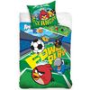 Dziecięca bawełniana pościel Angry Birds piłkarski, 140 x 200 cm, 70 x 80 cm