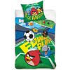 Lenjerie din bumbac pentru copii Angry  Birds Fotbal, 140 x 200 cm, 70 x 80 cm