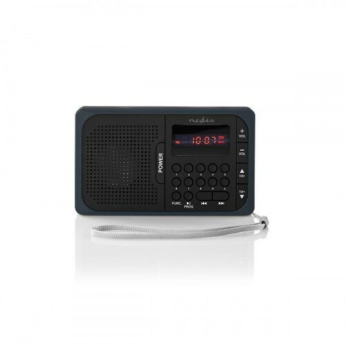 Nedis FM Rádio 3,6 W, čierna