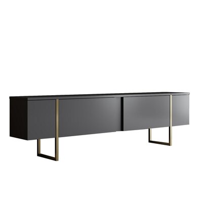 Luxe Anthracite and Gold TV-asztal