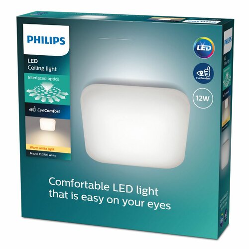 Philips 8720169195455 stropné LED svietidlo Mauve 1x 12 W 1200lm 2700K, 26 x 26 cm