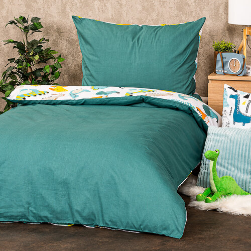 Lenjerie de pat pentru copii 4Home din bumbacLittle dino, 140 x 200 cm, 70 x 90 cm