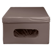 Compactor Zložljiva shranjevalna škatla s pokrovomSMART, 50 x 40 x 25 cm, taupe