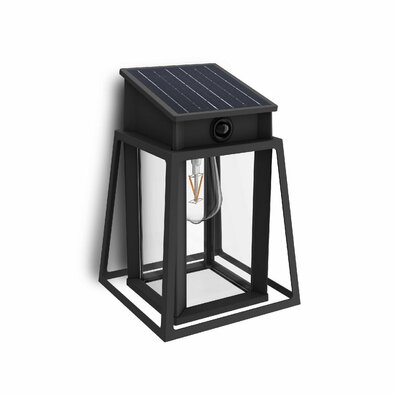 Philips Lysin UltraEfficient solární LED svítidlose senzorem černá, 3,2 W, 500 lm, 2700 K